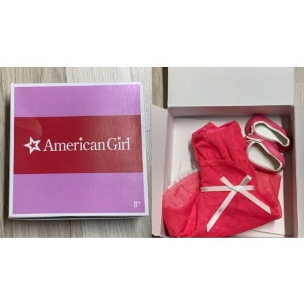 American Girl Rosy Red Outfit Holiday Dress & Shoes